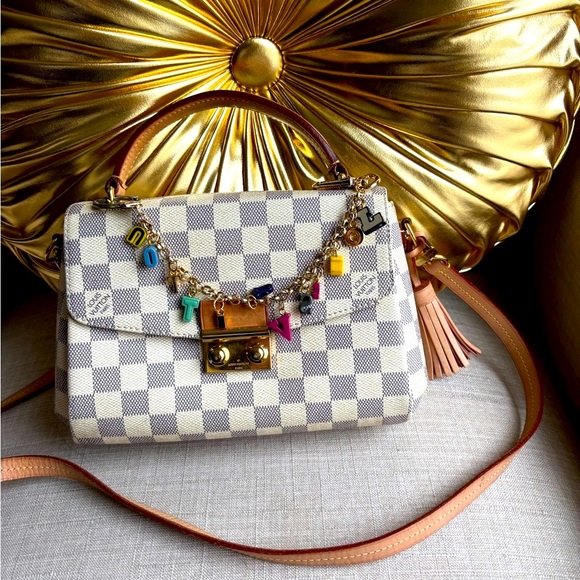 Louis Vuitton Azur Checkered Shoulder Bag - Picture 1 of 4